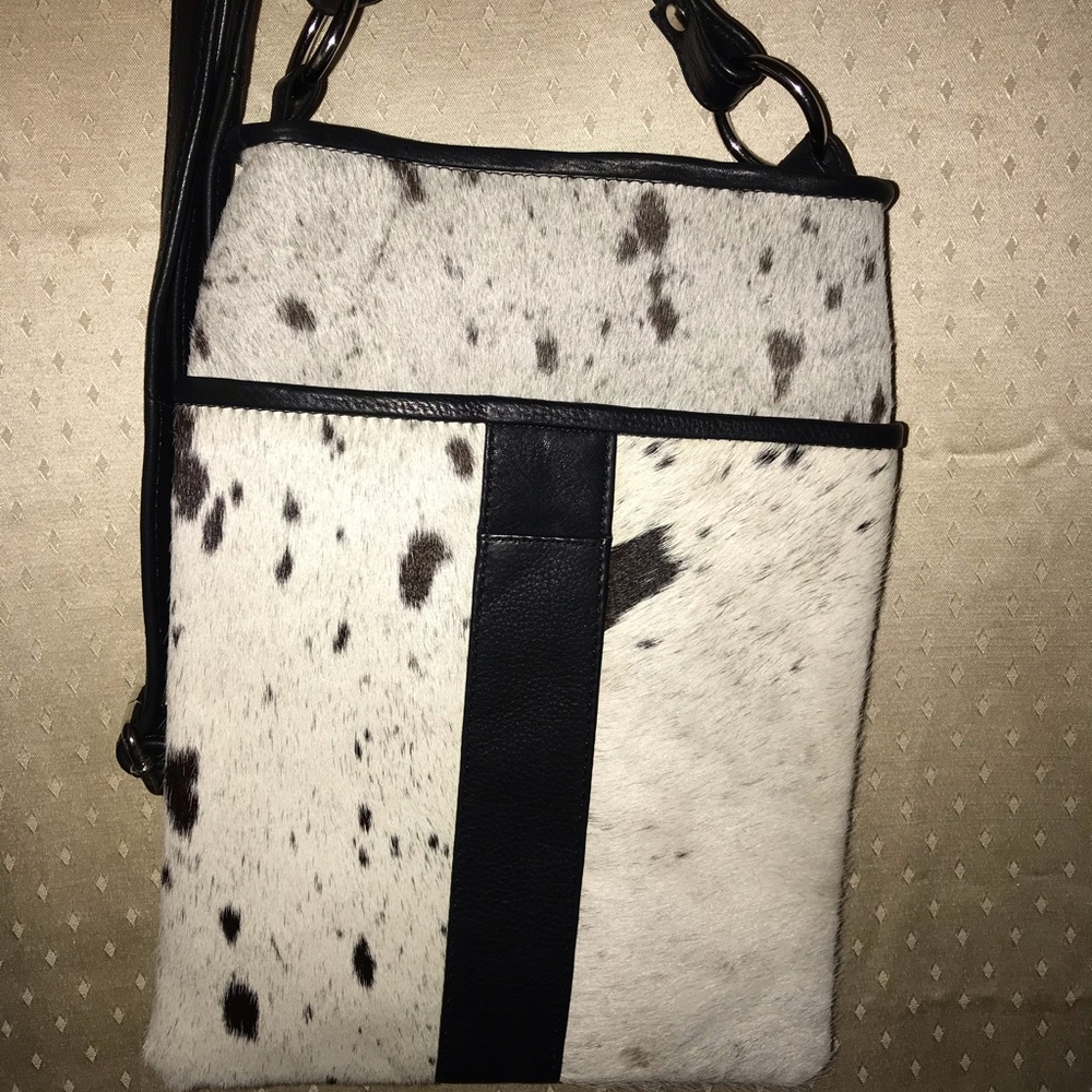 Animal print cross body handbag